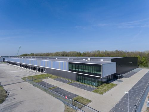 Luchtfoto nieuwbouw distributiecentrum DC Appelweg Moerdijk