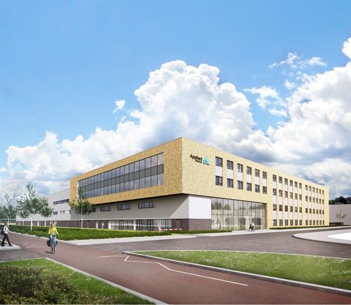 Nieuwbouw kantoor en productielocatie Applied Medical Amersfoort impressie ontwerp Habeon Architecten