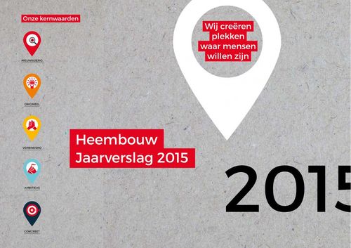 Heembouw Jaarverslag 2015 - Wij creëren plekken waar mensen willen zijn